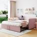 Twin Upholstered Daybed with Pop Up Trundle Convertible Sleeper Sofa