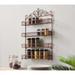 4-Tier Metal Wall Mounted Spice Rack Organizer, Wire Spice Shelves for Kitchen Pantry, Brushed Copper