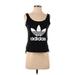 Adidas Active Tank Top: Black Graphic Activewear - Women's Size Small