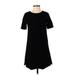 Ann Taylor Casual Dress - Mini Crew Neck Short sleeves: Black Dresses - Women's Size X-Small Petite