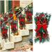 Huarll Christmas Wreath Clearance Led up Prelit Stairway Wreath Lights Decoration Decoration Christmas Cordless Trim Prelit Stairs Decoration & Hangs Red