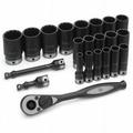 50 in. Drive 12 Point Fractional Deep Duo Socket Set - 22 Pieces