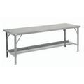 Heavy-Duty Extra Long Folding Assembly Workbench - Gray - 96 x 34 in.