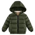 BULLPIANO Toddler Boys Padded Winter Coat Water-Resistant Puffer Jacket Thicken Quilted Coat with Hood