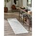 Rugs.com Jill Zarin Shaggy Chic Collection Rug â€“ 2 7 x 10 Runner Sea Salt White Shag Rug Perfect For Hallways Entryways