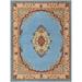 Rugs.com Amaya Collection Rug â€“ 10 x 13 Light Blue Medium Rug Perfect For Living Rooms Large Dining Rooms Open Floorplans