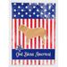 USA Patriotic Dogue de Bordeaux Flag Garden Size