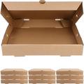 NUOLUX 10pcs Corrugated Paper Pizza Box Empty Corrugated Paper Pizza Case Paper Pizza Holder