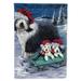 11 x 0.01 x 15 in. Old English Sheepdog Christmas Snow Garden Flag