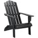 29 in. Heavy Duty Plastic Adirondack Chair Black