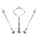 Cake Plate Stand Handle Zinc Alloy Cake Cupcake Tray Stand Handle Multi Tiers Cake Cupcake Tray Stand Handle Fruit Plate Hardware Fitting Holder(3-Tiers Crown-Silver)