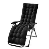 iMounTEK Chaise Lounge Cushion 67in Rocking Chair Mat Black Chaise Lounge Cushion for Yard Patio