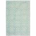 10 x 13 ft. Blue Floral Stain Resistant Indoor & Outdoor Rectangle Area Rug - Blue and Ivory - 0.27in. H x 118.11in. W x 153.54in. D