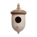 COFEST Home Decoration Bird House Bird Feeder Wooden Exterior Hanging Indoor And Outdoor Garden Decoration Bird House Hut Brown