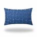 26 x 4 x 16 in. Blue & White Enveloped Abstract Lumbar Indoor & Outdoor Pillow