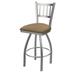 36 in. Contessa Swivel Outdoor Bar Stool with Breeze Champagne Seat Stainless Steel