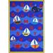 Sailor Alphabet Classroom Seating Rectangle Rug Multi Color - 3 ft. 10 in. x 5 ft. 4 in.