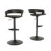 30 in. Coco Patio Airlift Bar Stools with Wicker Frame Espresso Brown - Set of 2