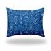 16 x 4 x 12 in. Blue & White Zippered Ikat Lumbar Indoor & Outdoor Pillow