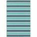 2 x 3 ft. Blue Geometric Stain Resistant Indoor & Outdoor Rectangle Area Rug - Blue and Green - 0.15in. H x 22.05in. W x 33.86in. D