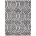 5 x 7 ft. Blue & Gray Damask Indoor & Outdoor Rectangle Area Rug - Blue and Gray - 5 x 7 ft.