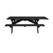 Solid Wood Outdoor Picnic Table Charcoal