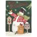 30 x 44 in. Snowman Merry Christmas Printed Garden Flag - Large