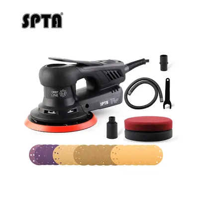 SPTA 350W Elektrische Auto Zufällig Orbital Sander Maschine Multi-Funktion Holzbearbeitung Ecken Polierer Variable Geschwindigkeit Corded Sanders