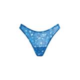 Plus Size Women's The Thong - Mesh by CUUP in Floral Cyanotype (Size 6 / XXL)