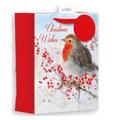 Traditional Robin Christmas Gift Bag Large