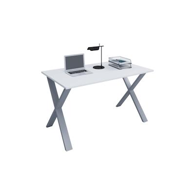 VCM Schreibtisch Lona Silber / Weiß H. 76 x B. 80 x T. 50 cm Image