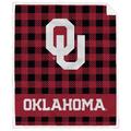 Oklahoma Sooners 50" x 60" Buffalo Check Royal Plush Sherpa Blanket