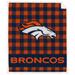 Denver Broncos 50" x 60" Buffalo Check Royal Plush Sherpa Blanket