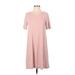 Gap Casual Dress - Shift Scoop Neck Short sleeves: Pink Print Dresses - Women's Size Small