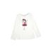 Isaac Mizrahi New York Pullover Sweater: Ivory Print Tops - Kids Girl's Size Small