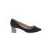 Ann Taylor Heels: Slip On Chunky Heel Work Black Shoes - Women's Size 9 - Pointed Toe