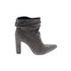 Kristin Cavallari for Chinese Laundry Ankle Boots: Slouch Chunky Heel Casual Gray Print Shoes - Women's Size 10 - Almond Toe