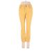 D.Jeans Jeans - Low Rise Skinny Leg Boyfriend: Yellow Bottoms - Women's Size 6 - Indigo Wash