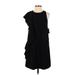 Chelsea28 Casual Dress - A-Line High Neck Short sleeves: Black Print Dresses - New - Women's Size 2