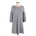 Max Studio Casual Dress - Sweater Dress: Gray Marled Dresses - Women's Size Medium