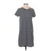 J.Crew Factory Store Casual Dress - Shift: Blue Stripes Dresses - Women's Size Small