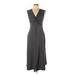 Patagonia Casual Dress - Midi V Neck Sleeveless: Gray Solid Dresses - Women's Size 11