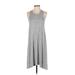 Gap Casual Dress - A-Line High Neck Sleeveless: Gray Marled Dresses - Women's Size Small