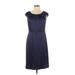 DressBarn Casual Dress - Sheath: Blue Solid Dresses - Women's Size 10