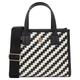 Henkeltasche TOMMY HILFIGER "TH CITY SMALL TOTE WOVEN" Gr. B/H/T: 25 cm x 20 cm x 14 cm, schwarz (black, calico) Damen Taschen Handtaschen