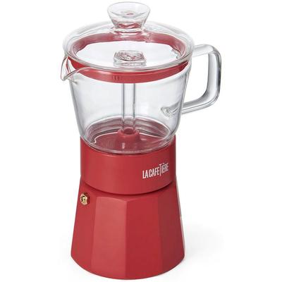 Espressokocher LA CAFETIÈRE "La Cafetière" Kaffeemaschinen Gr. 290 l, 6 Tasse(n), rot Aus hochwertigem, rostfreiem Edelstahl mit induktionsgeeignetem Boden