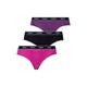 Slip HUGO UNDERWEAR "TRIPLET BRIEF STRIPE" Gr. L (40), 3 St., bunt (open, miscellaneous985) Damen Unterhosen Klassische Slips