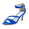 Sandalette LASCANA "Sommerschuh", Damen, Gr. 38, blau (royalblau), Obermaterial: 100% Textilmaterial. Futter: 100% Lederimitat. Decksohle: 100% Lederimitat. Laufsohle: 100% Synthetik, unifarben, feminin, Schuhe Sandalette Riemchensandale,...
