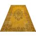 Yellow 112 x 60 x 0.4 in Indoor Area Rug - Lofy Vintage Oriental Wool & Handmade Area Rug Cotton/Wool | 112 H x 60 W x 0.4 D in | Wayfair