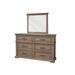 Canora Grey Shiloe 6 Drawer Double Dresser (MIRROR NOT INCLUDED), Wood in Brown | 42.5 H x 68.5 W x 20 D in | Wayfair